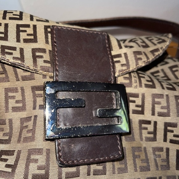 Y2K Fendi zucchino baguette gunmetal hardware Y2K bag - Picture 7 of 16